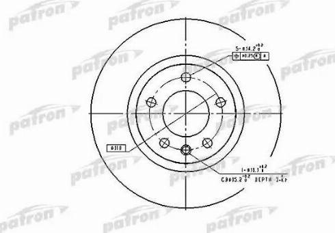 Patron PBD2720 - Brake Disc autospares.lv