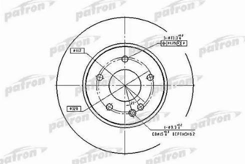 Patron PBD2779 - Brake Disc autospares.lv