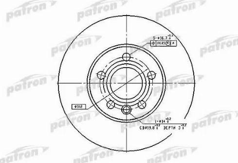 Patron PBD2776 - Brake Disc autospares.lv