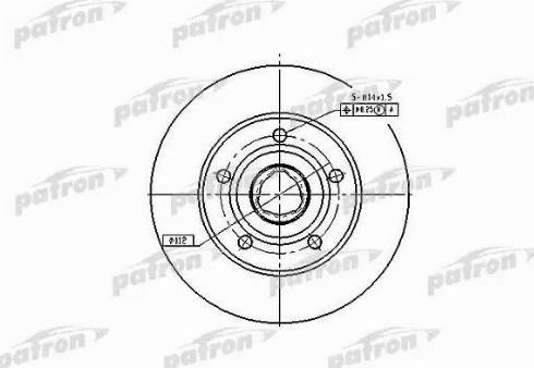 Patron PBD2771 - Brake Disc autospares.lv