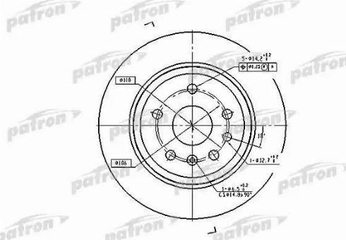 Patron PBD2773 - Brake Disc autospares.lv