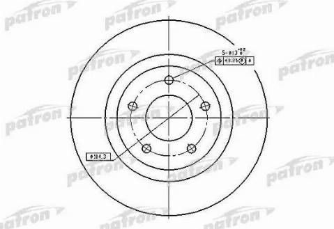 Patron PBD7006 - Brake Disc autospares.lv