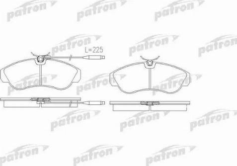 Patron PBP968 - Brake Pad Set, disc brake autospares.lv