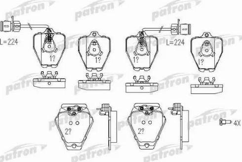 Patron PBP985 - Brake Pad Set, disc brake autospares.lv