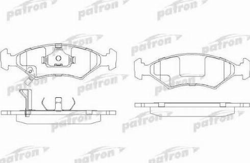 Patron PBP982 - Brake Pad Set, disc brake autospares.lv