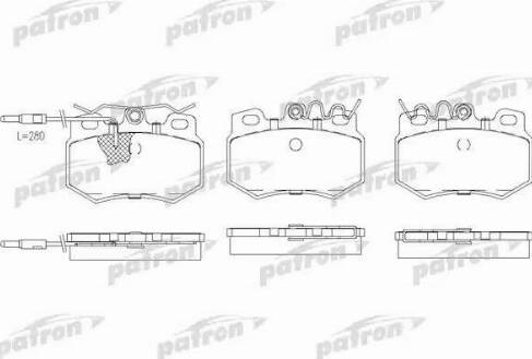 Patron PBP455 - Brake Pad Set, disc brake autospares.lv