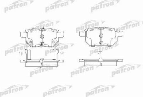 Patron PBP4042 - Brake Pad Set, disc brake autospares.lv