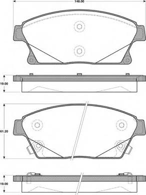 Patron PBP4264 - Brake Pad Set, disc brake autospares.lv