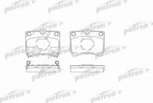 Patron PBP597 - Brake Pad Set, disc brake autospares.lv