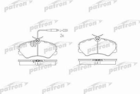 Patron PBP510 - Brake Pad Set, disc brake autospares.lv