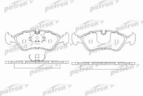 Patron PBP584 - Brake Pad Set, disc brake autospares.lv