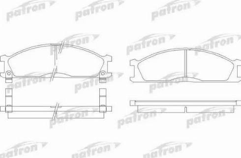 Patron PBP641 - Brake Pad Set, disc brake autospares.lv