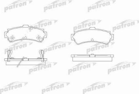 Patron PBP1454 - Brake Pad Set, disc brake autospares.lv