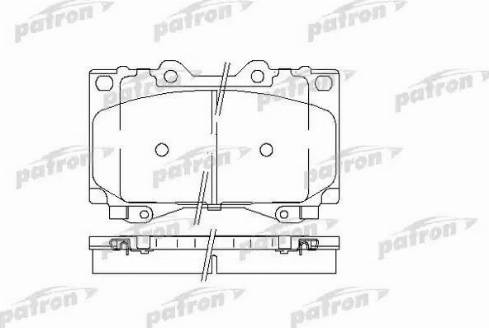 Patron PBP1456 - Brake Pad Set, disc brake autospares.lv