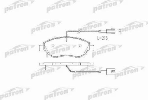 Patron PBP1468 - Brake Pad Set, disc brake autospares.lv