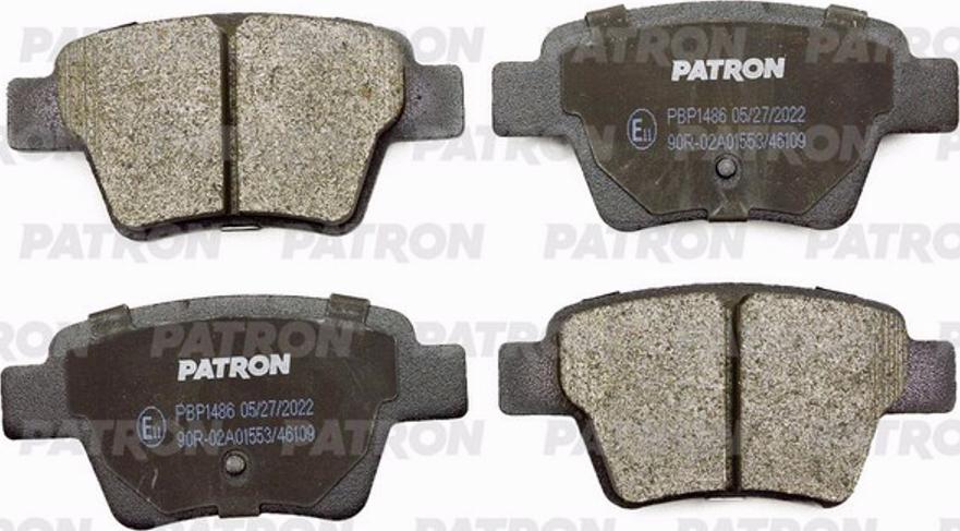 Patron PBP1486 - Brake Pad Set, disc brake autospares.lv