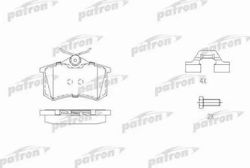 Patron PBP1491 - Brake Pad Set, disc brake autospares.lv