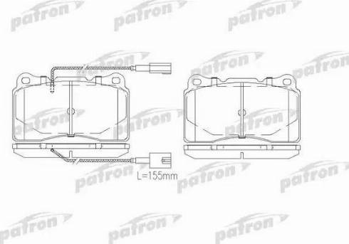 Patron PBP1545 - Brake Pad Set, disc brake autospares.lv