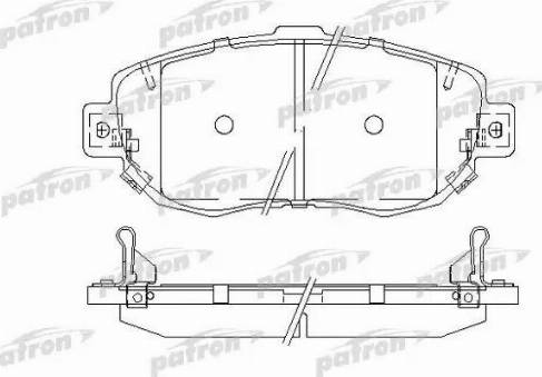 Patron PBP1564 - Brake Pad Set, disc brake autospares.lv