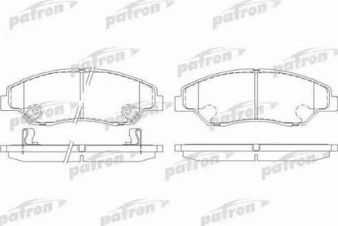 Patron PBP1536 - Brake Pad Set, disc brake autospares.lv