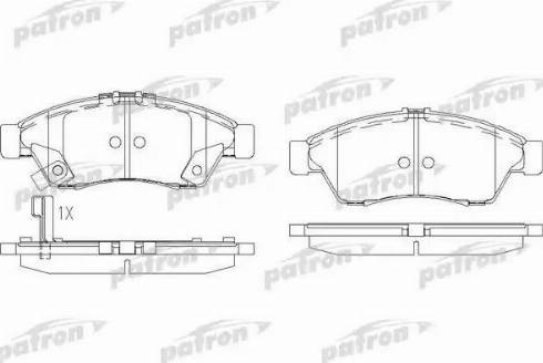 Patron PBP1533 - Brake Pad Set, disc brake autospares.lv