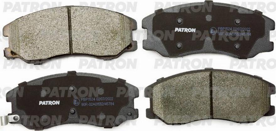 Patron PBP1524 - Brake Pad Set, disc brake autospares.lv