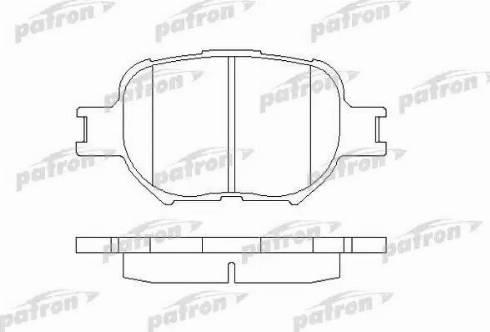 Patron PBP1528 - Brake Pad Set, disc brake autospares.lv