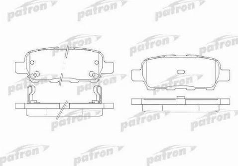 Patron PBP1693 - Brake Pad Set, disc brake autospares.lv