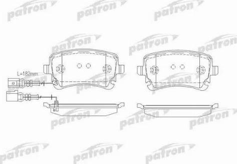 Patron PBP1644 - Brake Pad Set, disc brake autospares.lv