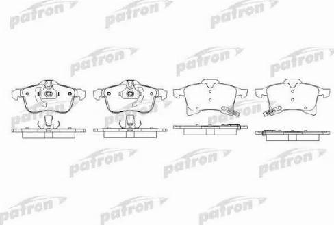 Patron PBP1640 - Brake Pad Set, disc brake autospares.lv