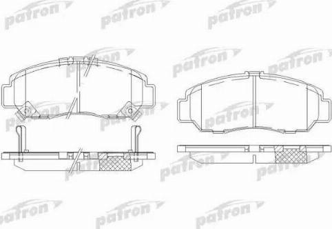 Patron PBP1669 - Brake Pad Set, disc brake autospares.lv