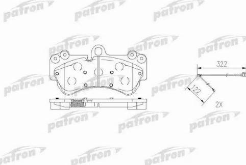 Patron PBP1625 - Brake Pad Set, disc brake autospares.lv