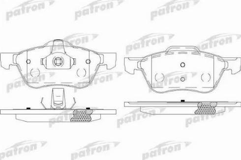 Patron PBP1674 - Brake Pad Set, disc brake autospares.lv