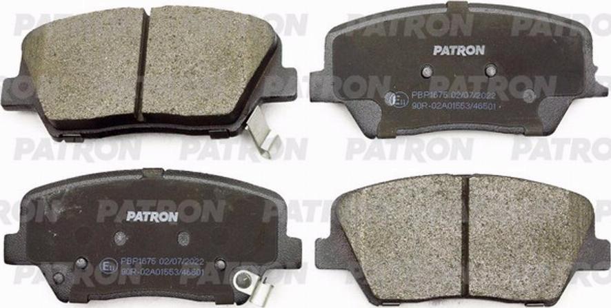 Patron PBP1675 - Brake Pad Set, disc brake autospares.lv