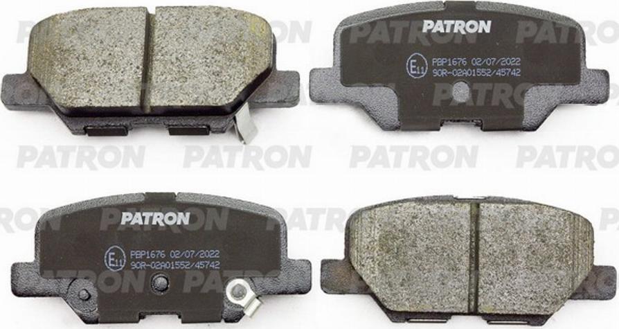 Patron PBP1676 - Brake Pad Set, disc brake autospares.lv