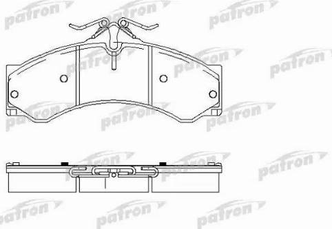 Patron PBP1043 - Brake Pad Set, disc brake autospares.lv