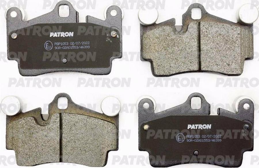 Patron PBP1053 - Brake Pad Set, disc brake autospares.lv