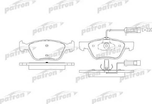 Patron PBP1299 - Brake Pad Set, disc brake autospares.lv