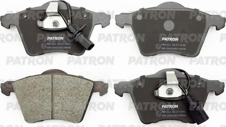 Patron PBP1011 - Brake Pad Set, disc brake autospares.lv