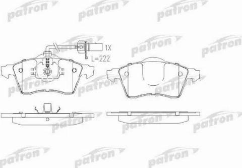 Patron PBP1163 - Brake Pad Set, disc brake autospares.lv