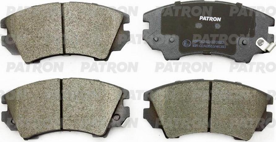 Patron PBP1162 - Brake Pad Set, disc brake autospares.lv