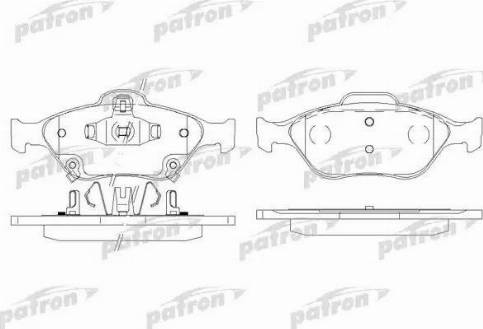 Patron PBP1890 - Brake Pad Set, disc brake autospares.lv