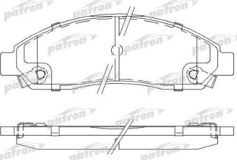 Patron PBP1816 - Brake Pad Set, disc brake autospares.lv