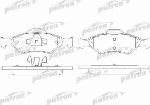 Patron PBP1393 - Brake Pad Set, disc brake autospares.lv