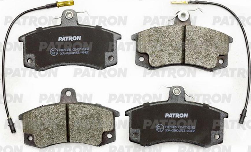 Patron PBP1325 - Brake Pad Set, disc brake autospares.lv