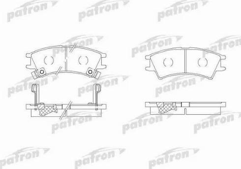 Patron PBP1326 - Brake Pad Set, disc brake autospares.lv