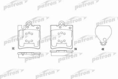 Patron PBP1322 - Brake Pad Set, disc brake autospares.lv