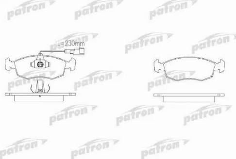 Patron PBP1377 - Brake Pad Set, disc brake autospares.lv