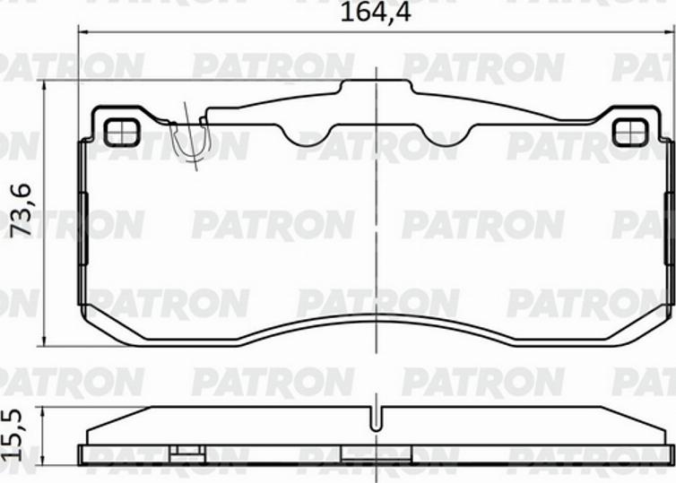 Patron PBP1224 - Brake Pad Set, disc brake autospares.lv