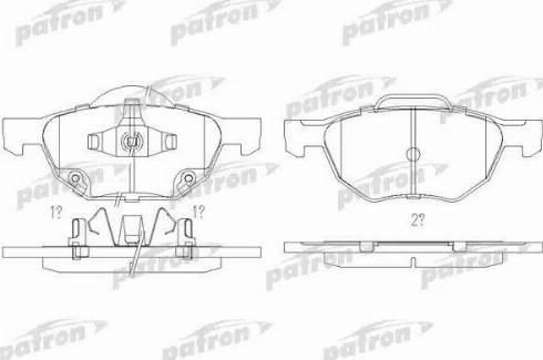 Patron PBP1704 - Brake Pad Set, disc brake autospares.lv